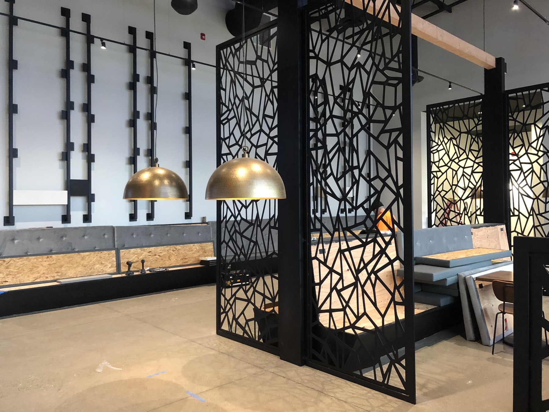 Custom architectural metalwork for commercial interiors